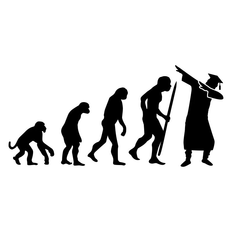 Evolution dab dabbing graduation college student
