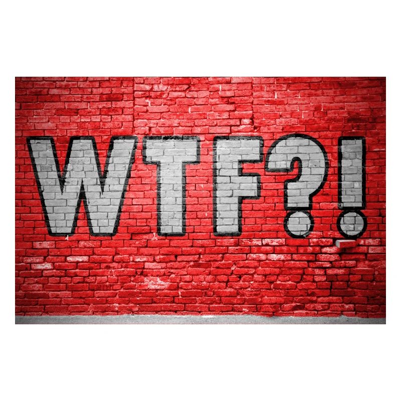 WTF!? Graffiti de mur de briques