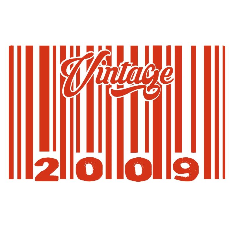 Vintage 2009 Born In 2009 16 Year Old Bar Code Anniversai