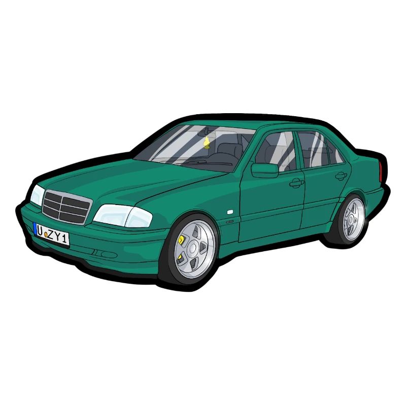 Design de dessin animé Turquoise Retro Coupé