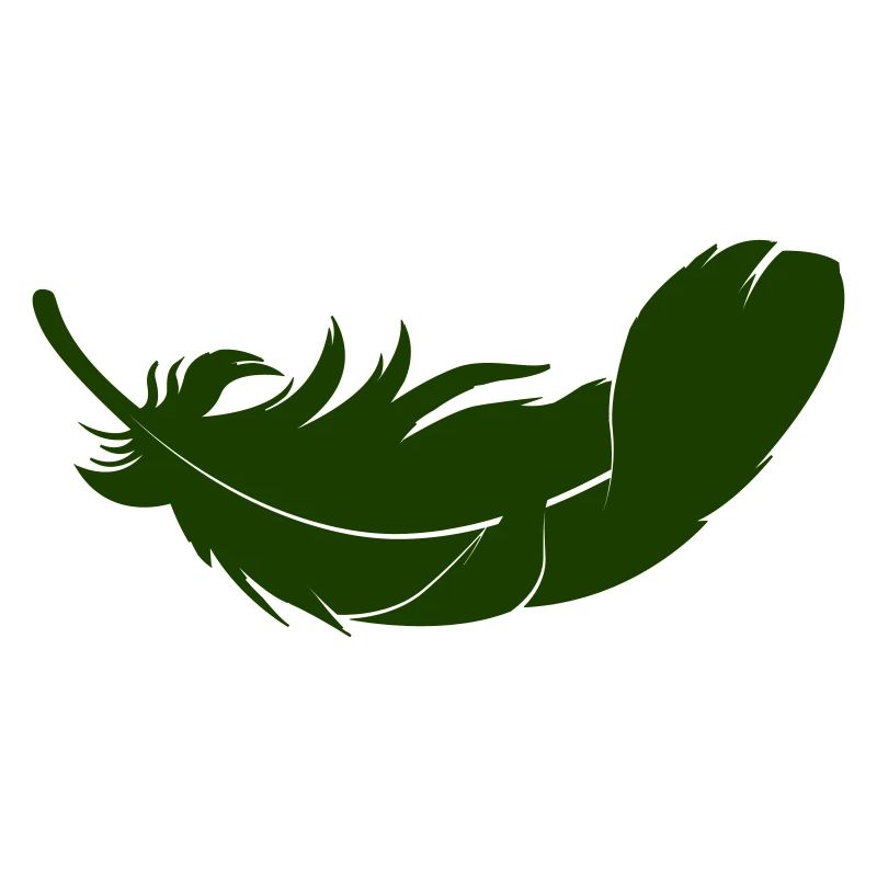 Silhouette de plume verte