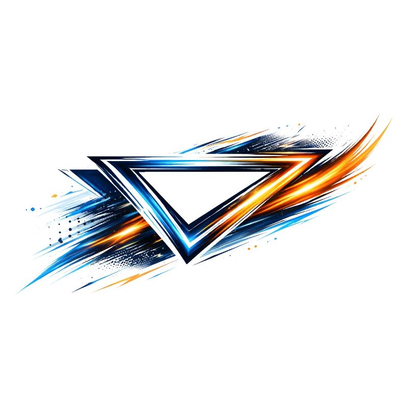 Jersey Design Triangle Blue Orange Sporty Style