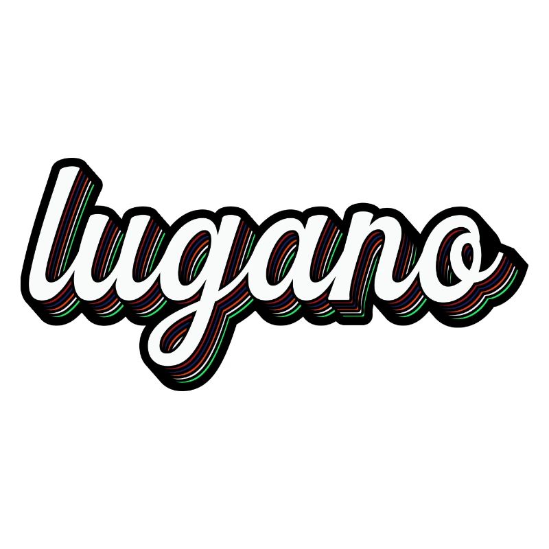 Lettrage néon de Lugano Ombres multiples