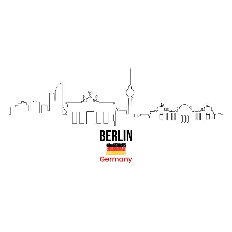 Bold German Flag Typography
