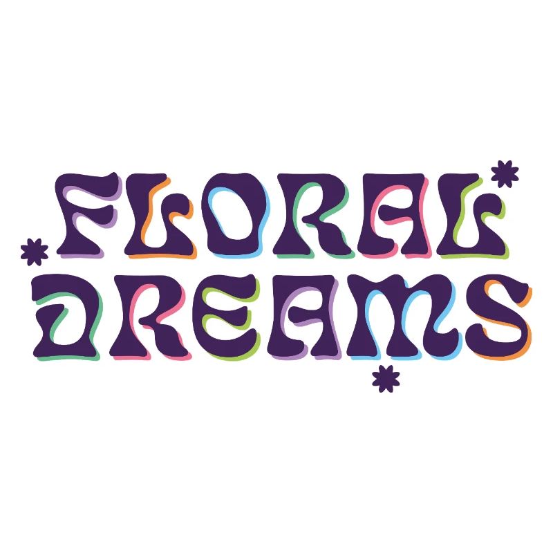 Floral Dreams Psychedelic Type