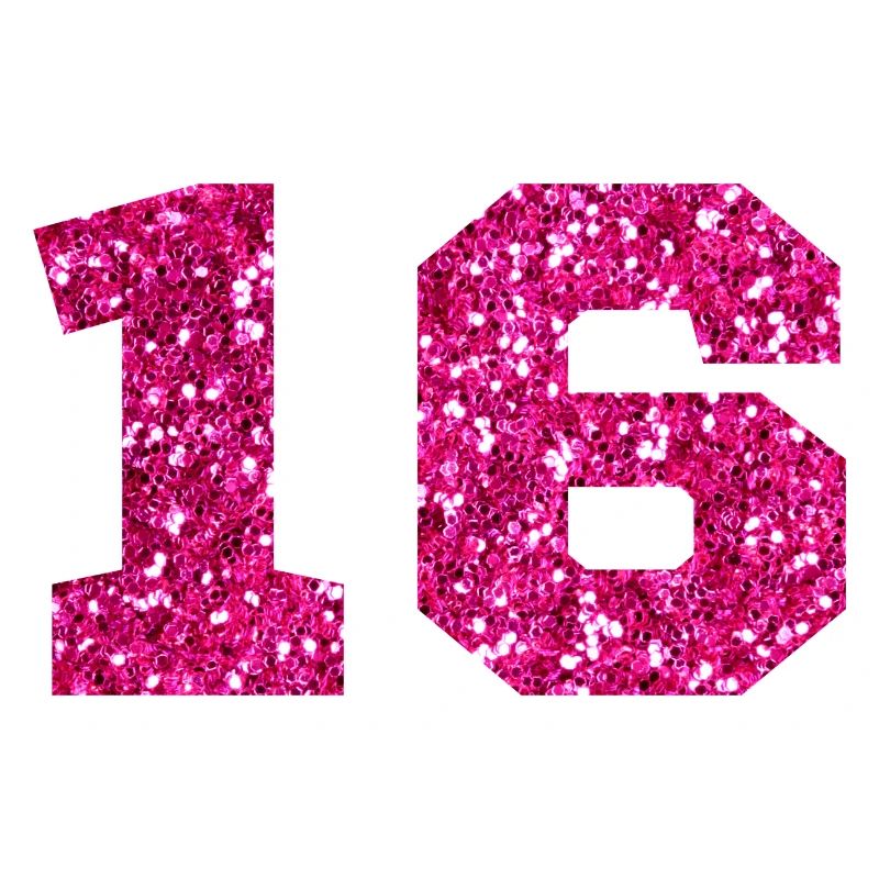 Nummer 16 Pink Glitter - 16. Jubiläum
