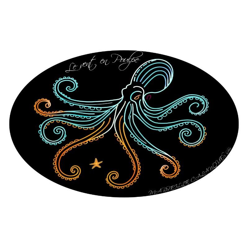 Stilisierte Wind-Oktopus-Illustration