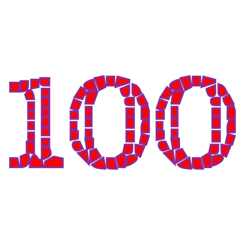 100. 100 ANS. 100e ANNIVERSAIRE. ANNIVERSAIRE 100