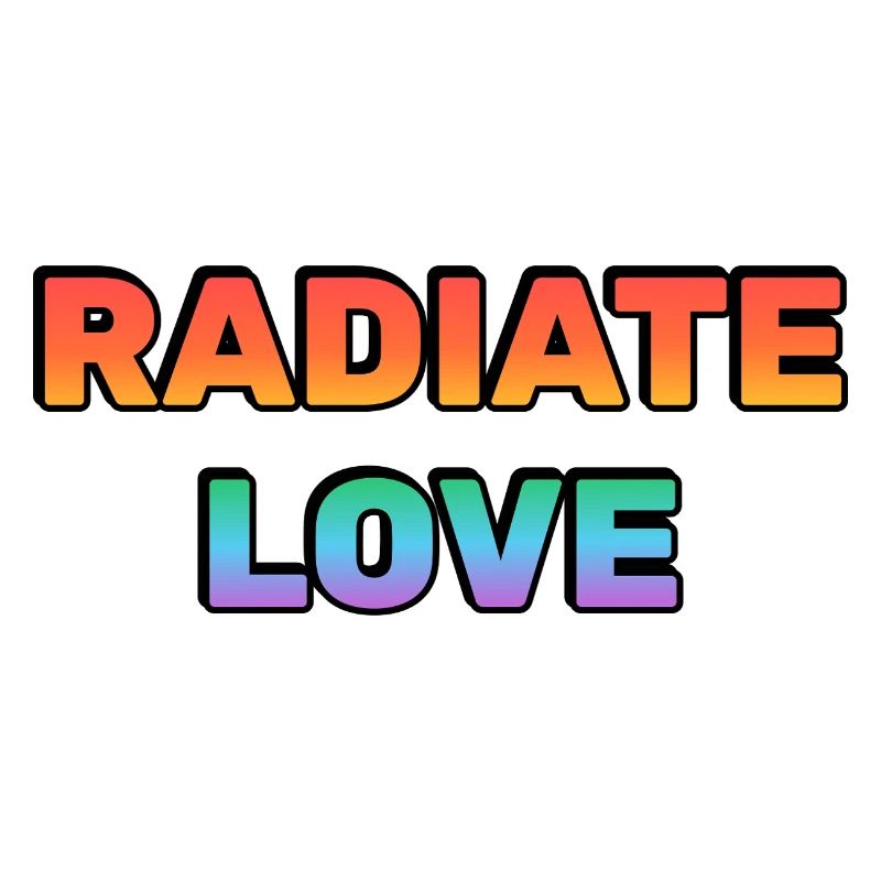 Typographie en dégradé Radiate Love