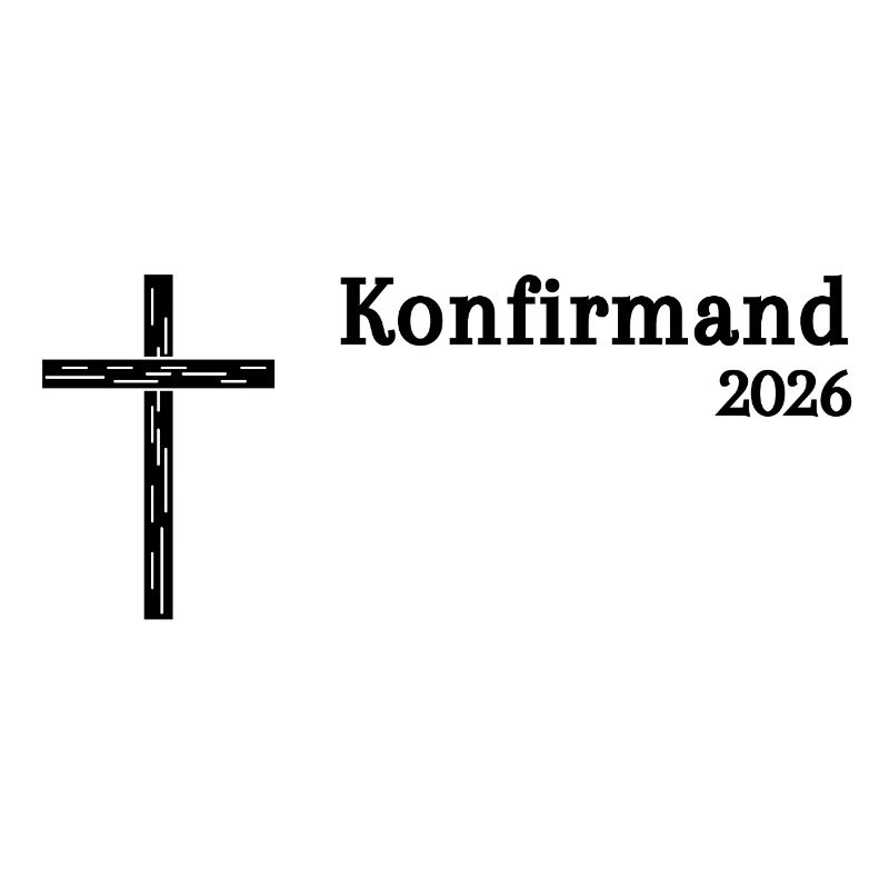 Konfirmand 2026 Konfirmation schlichtes Holzkreuz