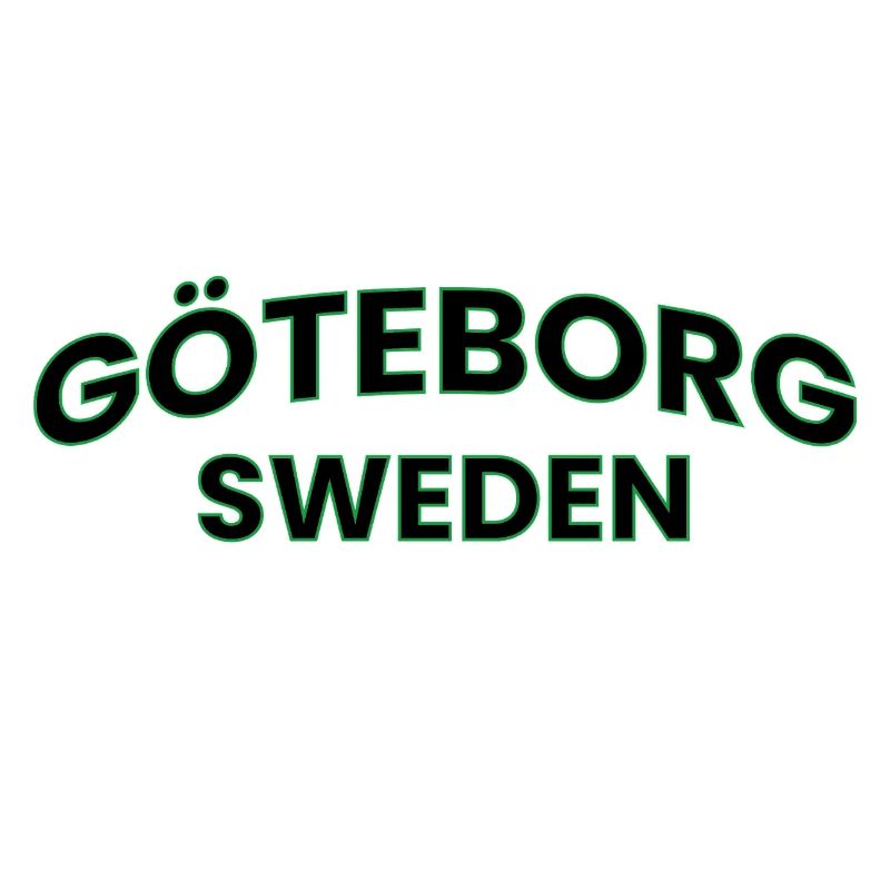 Conception du texte néon vert de Goteborg