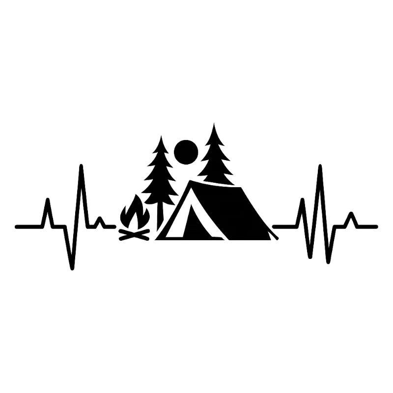 Heartbeat on camping evening