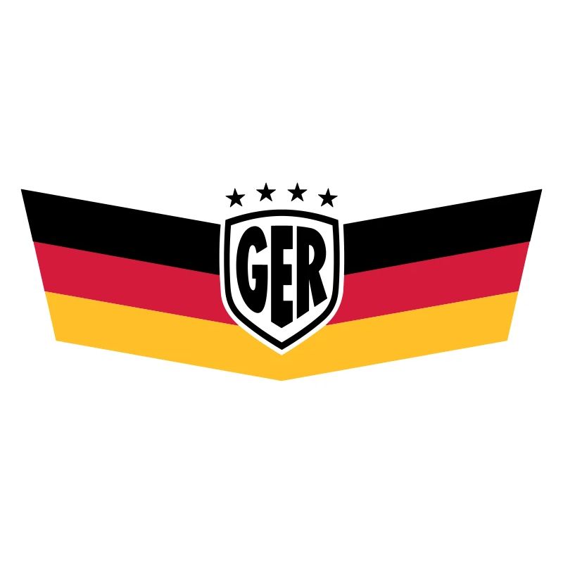 GERMANY DEUTSCHLAND BRUST STREIFEN 4 STERNE