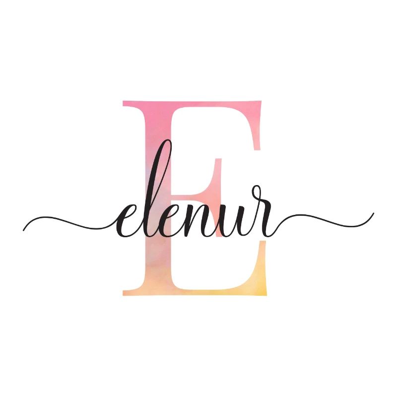 E| Monogramme | Nom | Elanur |Aquarelle