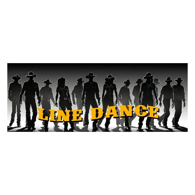Line dance group dancing