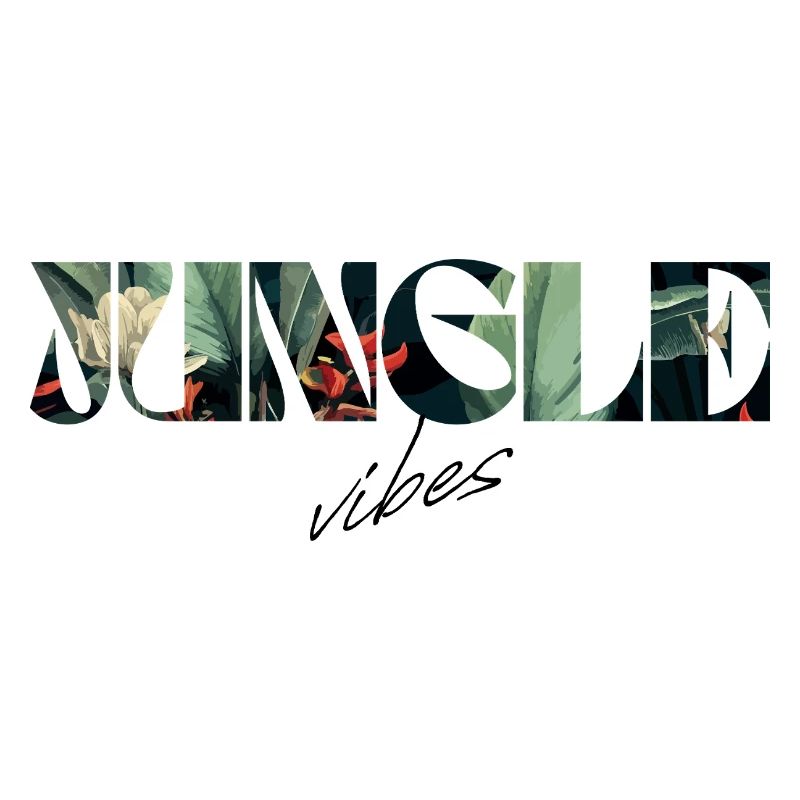 Jungle Vibes Botanical Lettering