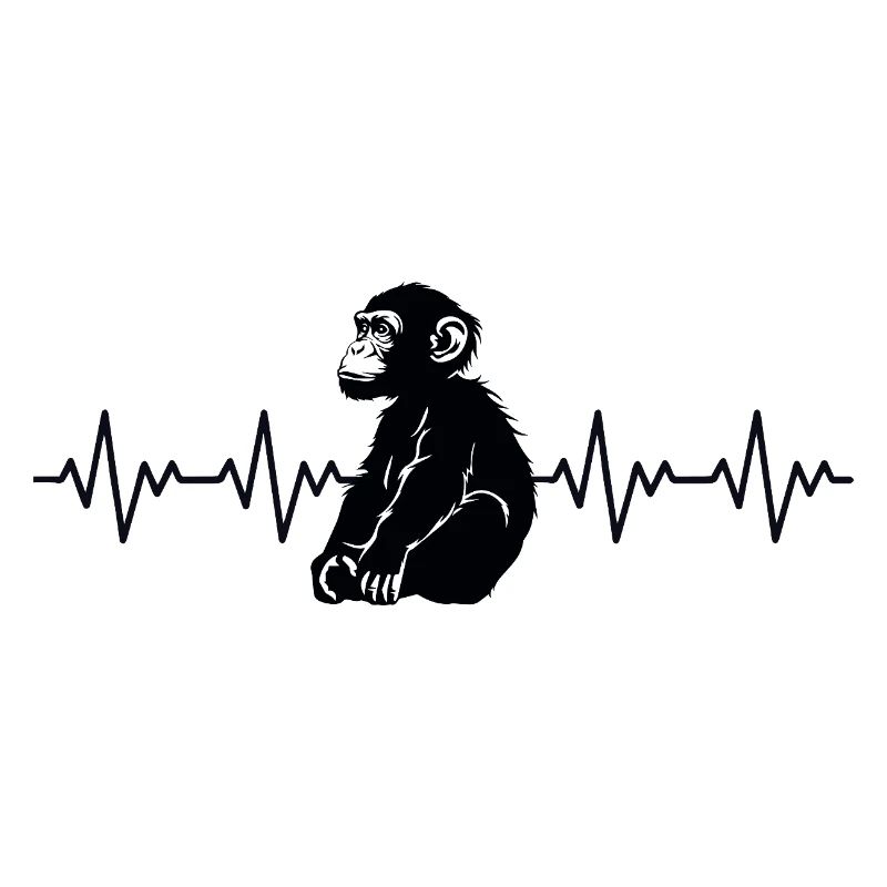Affe Schimpanse EKG Herzschlag