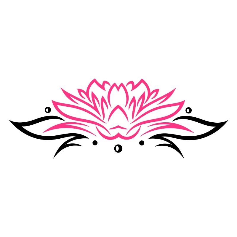 Lotus, Lotusblüte mit Blättern