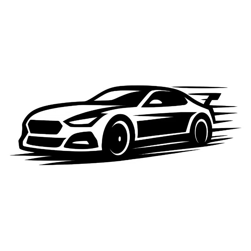 Design élégant de silhouette de voiture de sport