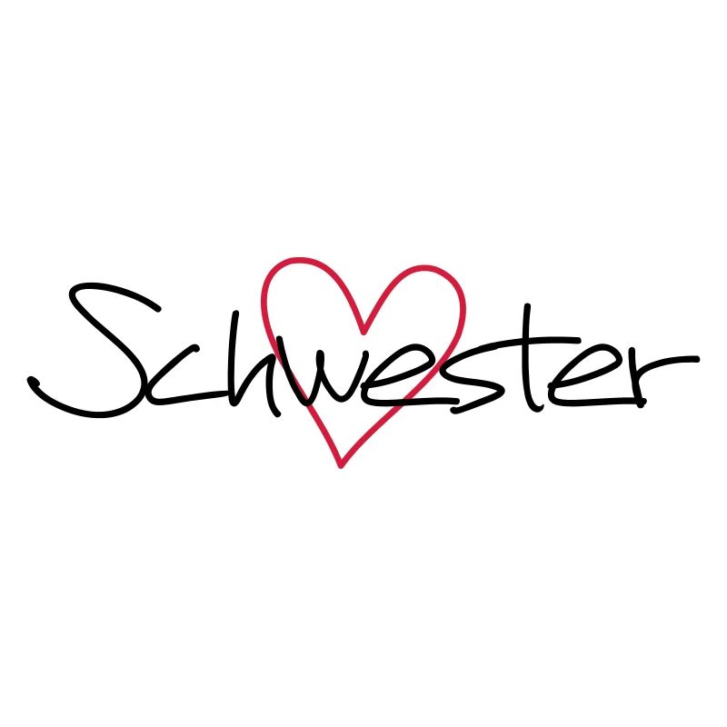 Herz Schwester Schwesterherz Geschenk Liebe