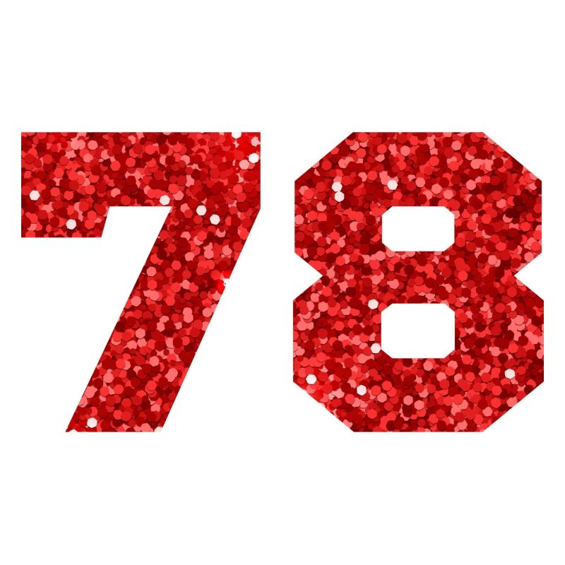 Nummer 78 Roter Glitzer - 78. Jahrestag