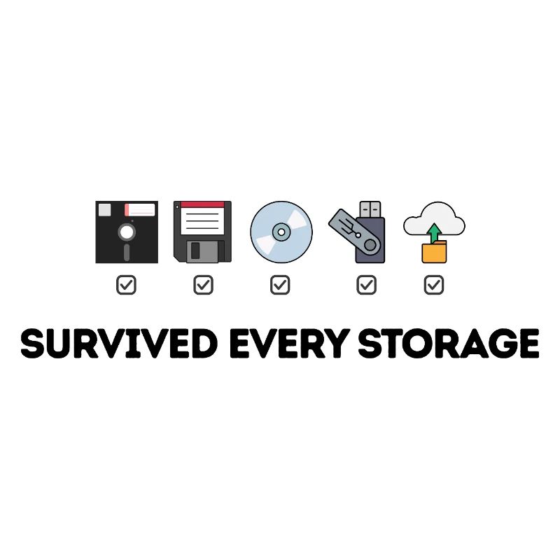 Data Storage Evolution - Tech Icons