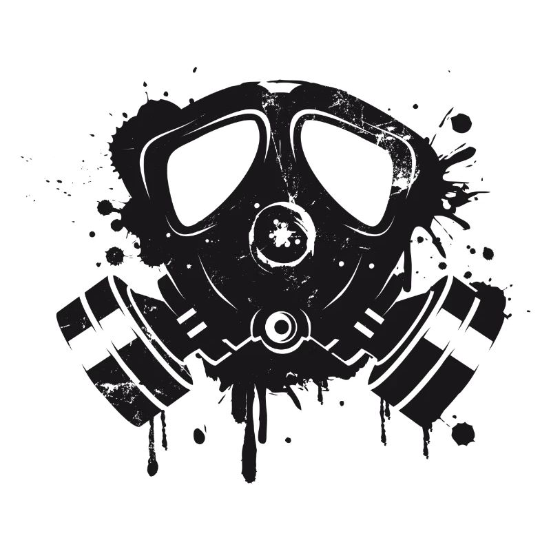 Gas mask graffiti