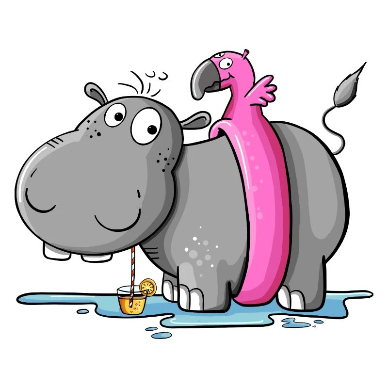 Hippo en vacances I Bande dessinée sur la faune