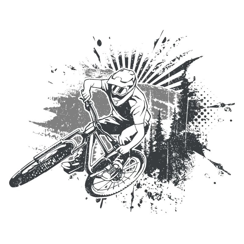 Grunge BMX Rider Splash Art