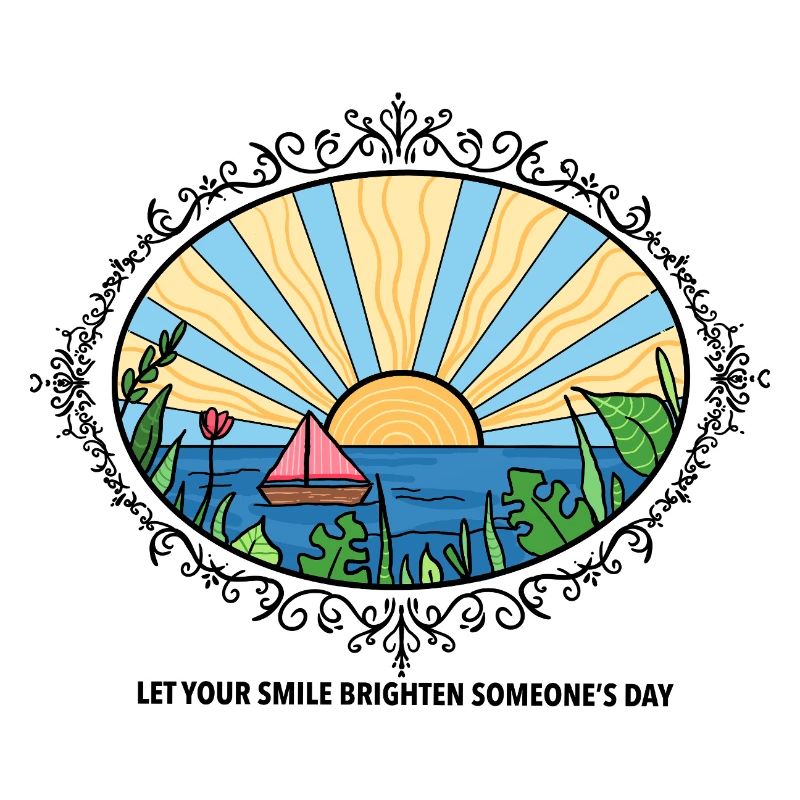Sunset Landscape with Quote