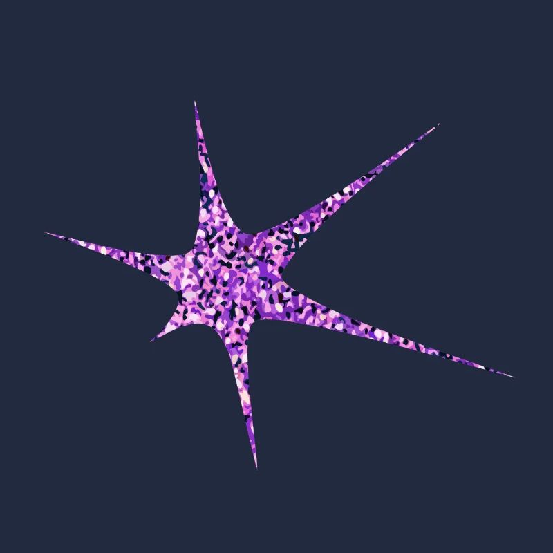 Purple Glitter Starburst Sparkle
