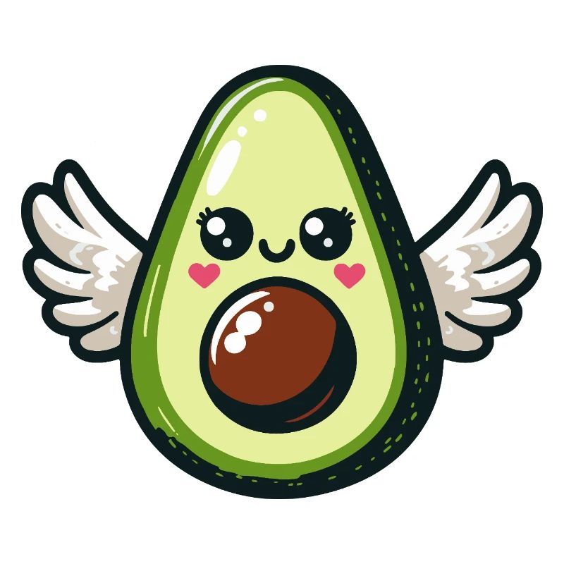 Kawaii Winged Avocado