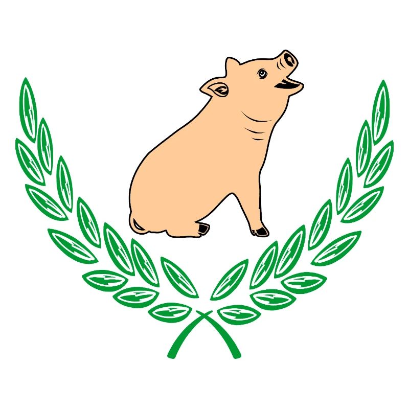 Couronne de cochon en laurier vert