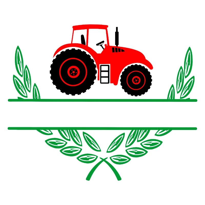 Roter Traktor mit Namensraum