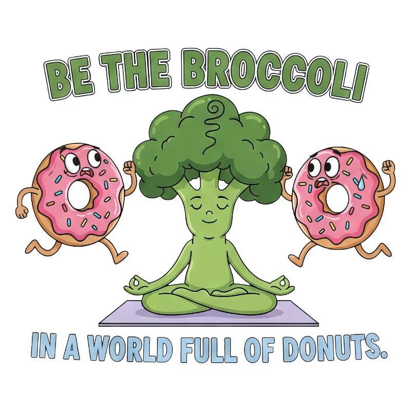 Sei der Brokkoli in einer Welt voller Donuts