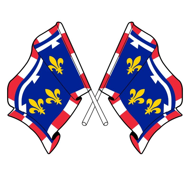 Centre-Val de Loire Drapeaux Croisés