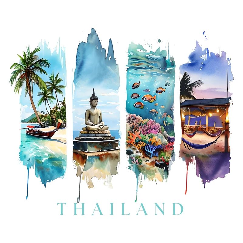 Voyage de vacances en Thaïlande – Bateau à longue queue & Bouddha