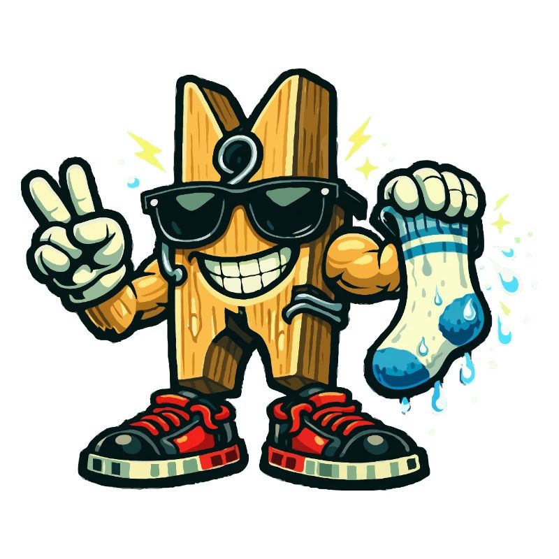 Peg avec lunettes de soleil et chaussette