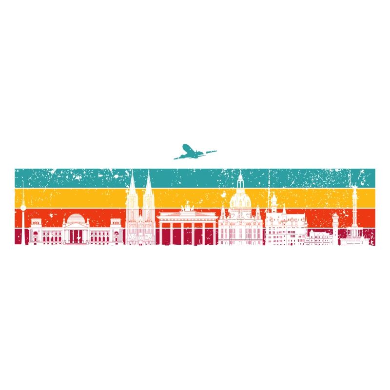 Vibrant Skyline Stripes