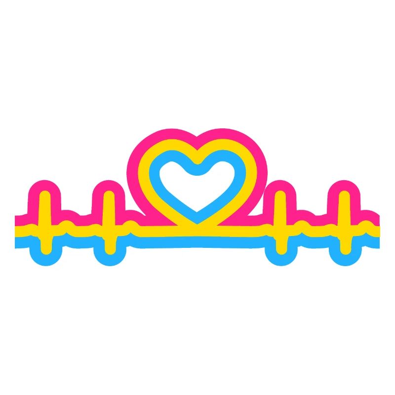 Pansexual Pride Heartbeat