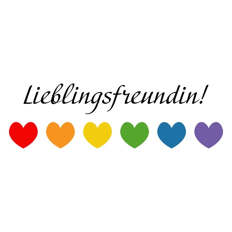 Regenbogenherzchen Lieblingsfreundin