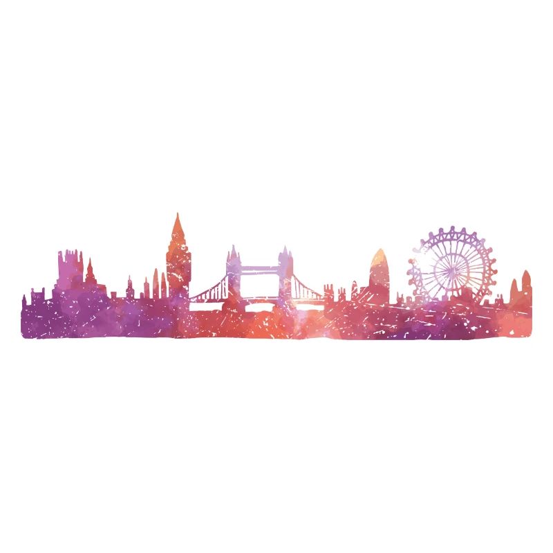 Horizon à l’aquarelle de Londres