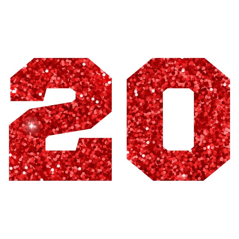 Nummer 20 Roter Glitzer - 20-jähriges Jubiläum