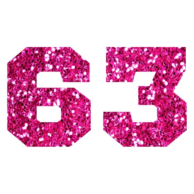 Nummer 63 Pink Glitter - 63. Geburtstag