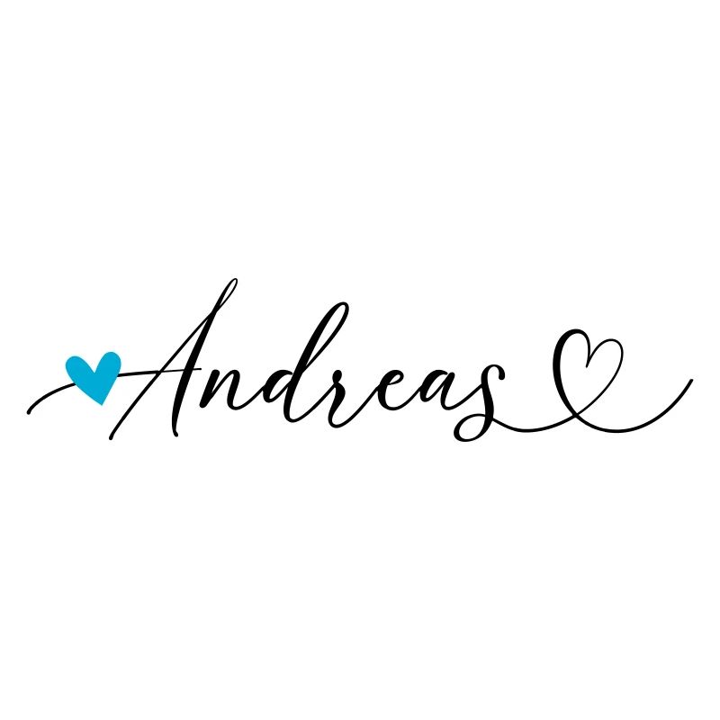Andreas Nom Prénom Calligraphie Coeur