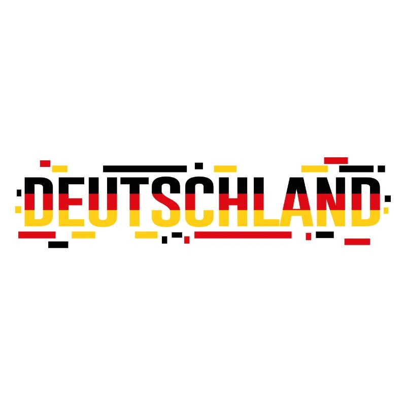 ALLEMAGNE – Typographie du style du drapeau glitch