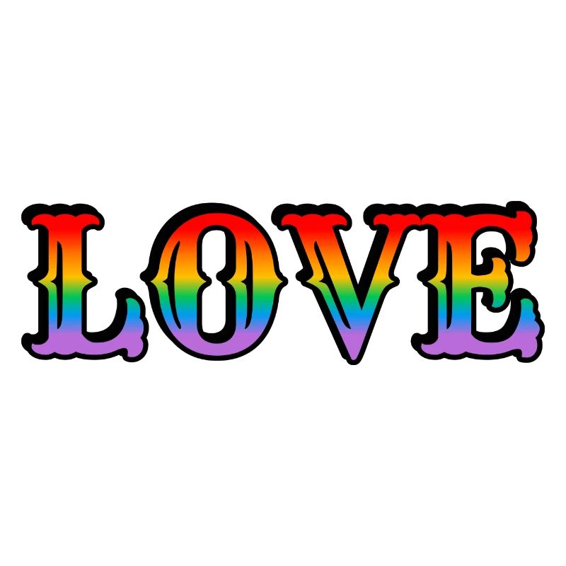 Retro Regenbogen Liebe