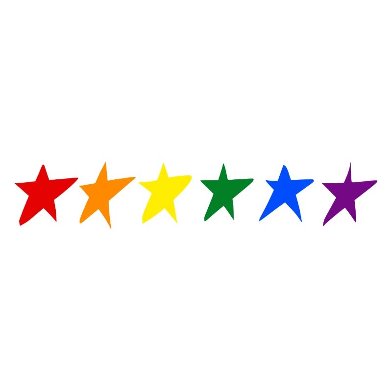 ÉTOILES AVEC DES COULEURS LGTB