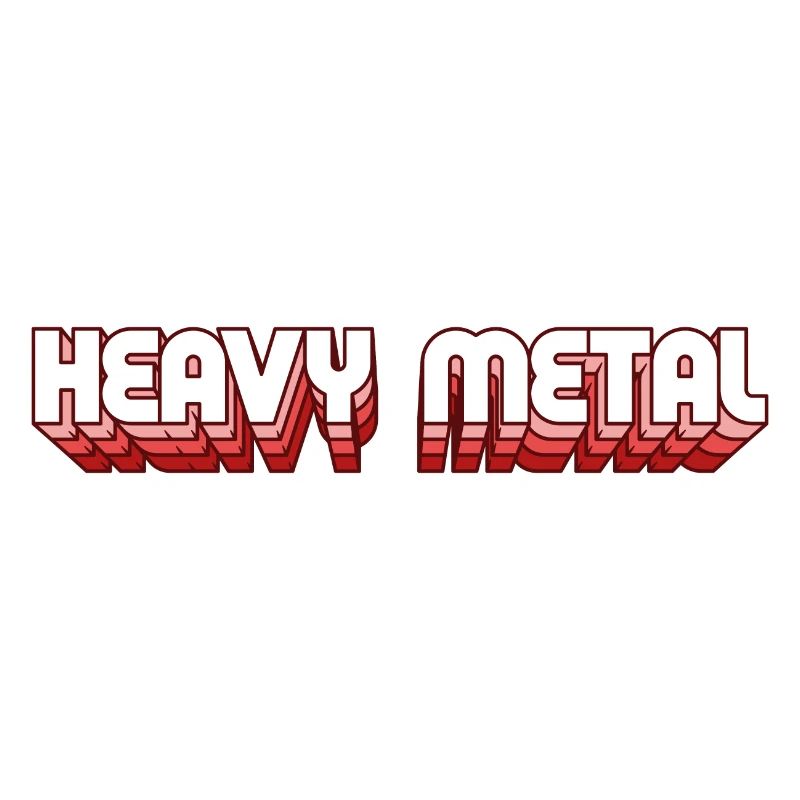 Heavy-Metal-Retro-Stil 3D-Text-Logo