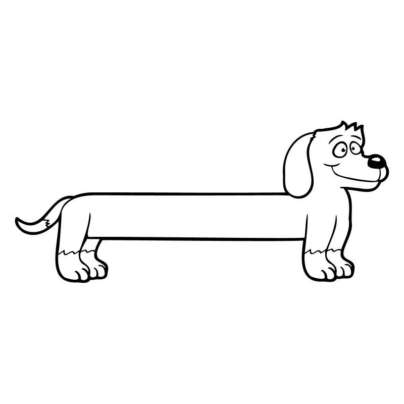 chien long teckel drôle long dessiné cool dessin animé